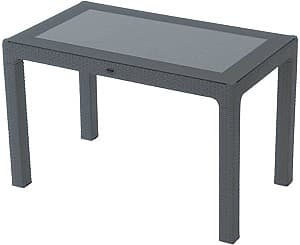 Стол Sonmez Elit Rattan (со стеклом) 90x150 Антрацит