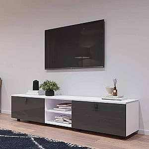 Comoda TV Mobildor Lux ZEN 2.0m Alb/Antracit