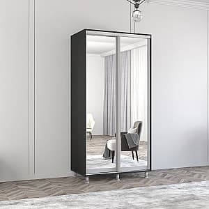 Шкаф-купе Mobildor Lux Aron 100 (2 зеркала) Антрацит