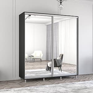 Шкаф-купе Mobildor Lux Aron 210 (2 зеркала) Антрацит