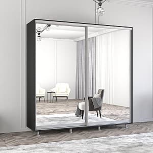 Шкаф-купе Mobildor Lux Aron 230 (2 зеркала) Антрацит