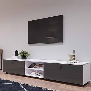 Comoda TV Mobildor Lux ZEN 2.4m Alb/Antracit