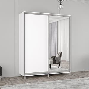 Dulap-Cupe Mobildor Lux Aron 180 (1 oglinda, 1 PAL) Alb