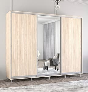 Шкаф-купе Mobildor Lux Aron 260 (1 зеркало, 2 ДСП) Дуб Сонома