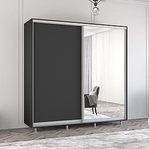 Шкаф-купе Mobildor Lux Aron 230 (1 зеркало, 1 ДСП) Антрацит