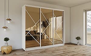 Шкаф-купе Confort-NV 3Д Пескоструй на бронзе (220х60см)
