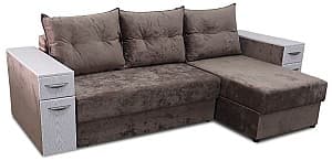 Canapea de colt V-Toms Eldorado E1(2BAR) (250x140 cm) Maro