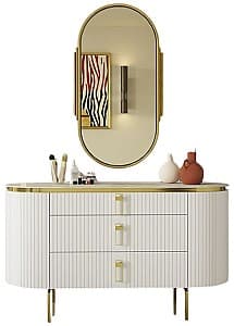 Masa de machiat Modalife Lexus Alb/Auriu