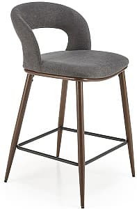 Scaun pentru bar Halmar H114 Gri / Nuc (Maro)