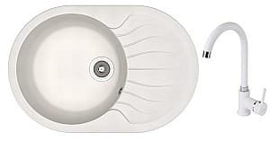 Chiuveta de bucatarie Dr. Gans Berta 760+SanDonna F 7073 Alb