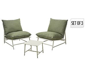 Set de mobila de grădină ProGarden Alb 55317