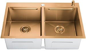 Chiuveta de bucatarie SanDonna HD7850 dubla Cupru