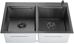 Кухонная мойка SanDonna HD7850 двойная Черный
