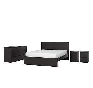 Dormitor IKEA Malm black-brown