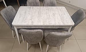 Набор стол и стулья Kelebek ES-426 (6 стульев)