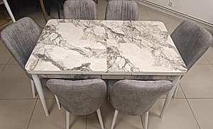 Set de masa cu scaune Kelebek ES-425 (6 scaune)