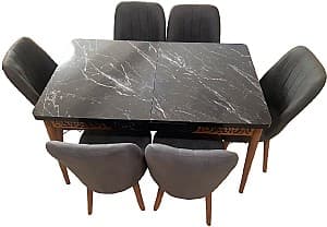 Set de masa cu scaune Kelebek ES-400 (6 scaune)