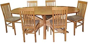 Masa din lemn Viitorul Masiv 200x100cm Stejar Deschis Nevopsit