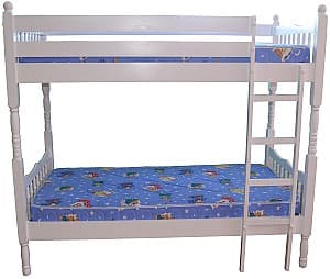 Pat copii Viitorul 2 Nivele 100x200 cm Alb