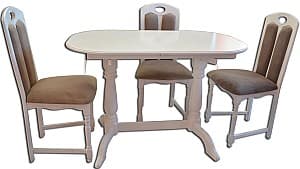 Стол деревянный Viitorul Ov. Extensibila 160x70 см Белый