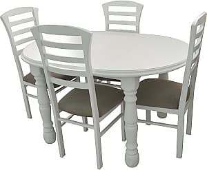 Masa din lemn Viitorul Ovala Ext. 240x100 cm Alb