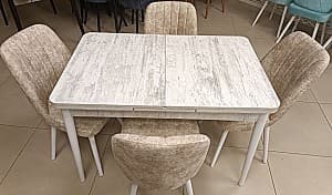 Набор стол и стулья Kelebek ES-911 (4 стула)