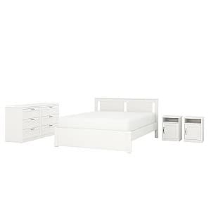 Dormitor IKEA Songesand White 160x200