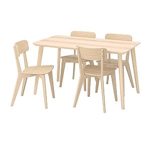 Set de masa cu scaune IKEA Lisabo (4 scaune)