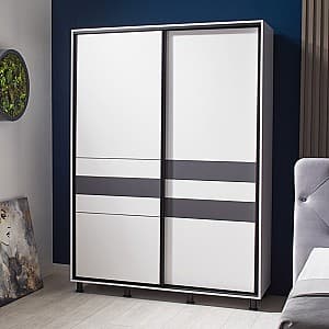 Шкаф-купе Ambianta Cristal 1.8 м Белый / Графит