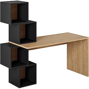 Офисный стол DECO Balance Saphite Oak (Дуб) / Silky Black (Черный) / Saphite Oak (Дуб)