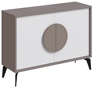 Comoda DECO Gora 110 Light Mocha (Bej) / White (Alb)