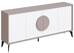 Comoda DECO Gora 180 cm Light Mocha (Bej) / White (Alb)