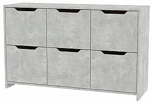 Comoda KompaniT 6D Atelie Deschis (Gri)