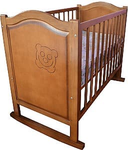 Кроватка Viitorul Колыбель с ортопедическим матрасом 120x65 см Дуб Светлый