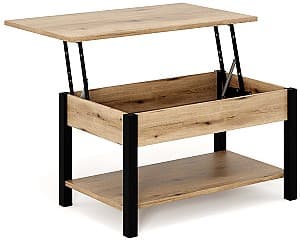 Masa de reviste MobiCasa Desk 2.0 Stejar Ewok(Maro)/Negru