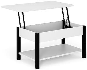 Masa de reviste MobiCasa Desk 2.0 Alb/Negru