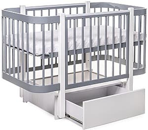 Кроватка Eucalyptus Karol Premium (DS-9041) Серый/Белый