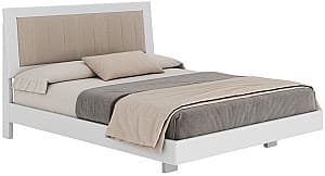Кровать MobiCasa Atena 160x200 Белый / Magic Velvet 2210 (Бежевый)