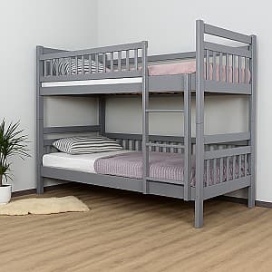 Pat copii MobiCasa Grizzly (supraetajat) 90x200 Gri