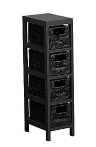 Стеллаж Tendance с 4 полками МДФ черный