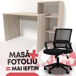 Masa de birou Smartex M2 120 Stejar Deschis + Fotoliu Waltz OC-833