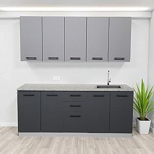 Кухня Alcantara 2 м Светло-Серый / Темно-Серый