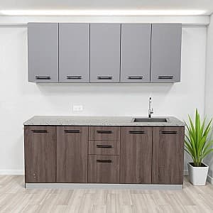 Кухня Alcantara 2 м Светло-Серый / Сонома Трюфель