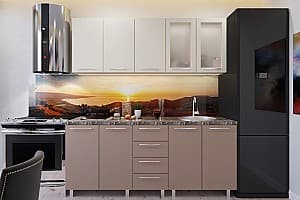Кухня PS Lena 2 m High Gloss Cappuccino/Bianco-Mat