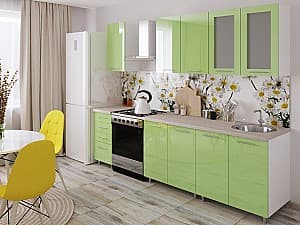 Bucatarie PS Lena 2 m High Gloss Green