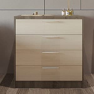 Comoda PS K-80 (4 sertare) Truffle/Chamonix Deschis
