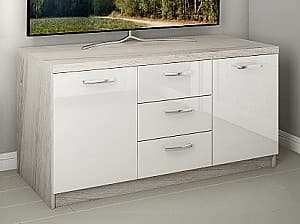 Комод PS БХ-150 (3 ящ.) Дуб Кортона / Белый