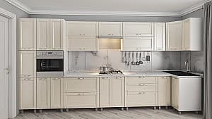 Кухня PS ЭКО 4.1х0.9 м (краска, фрез. Модерн) Бежевый