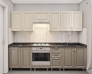 Кухня PS Юля 2.6 м (краска, фрез. Классик) Бежевый/Капучино