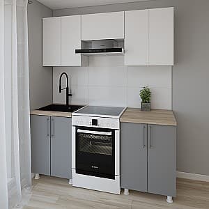 Кухня Smartex K1 180 см Белый / Графит